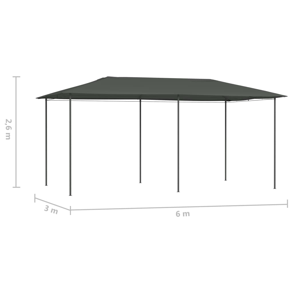 Pavėsinė KARMA, antracito, 2,98x5,3m