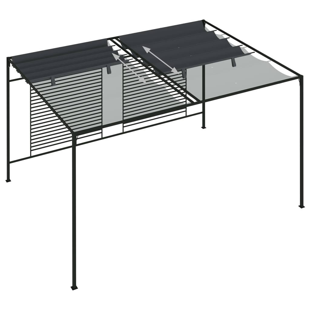 Pavėsinė KARMA, antracito, 4x3m
