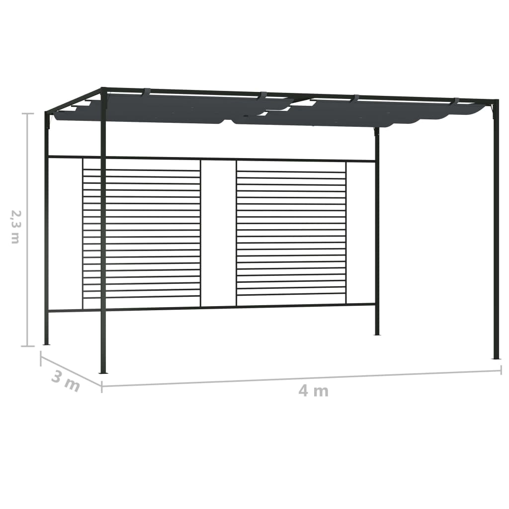 Pavėsinė KARMA, antracito, 4x3m