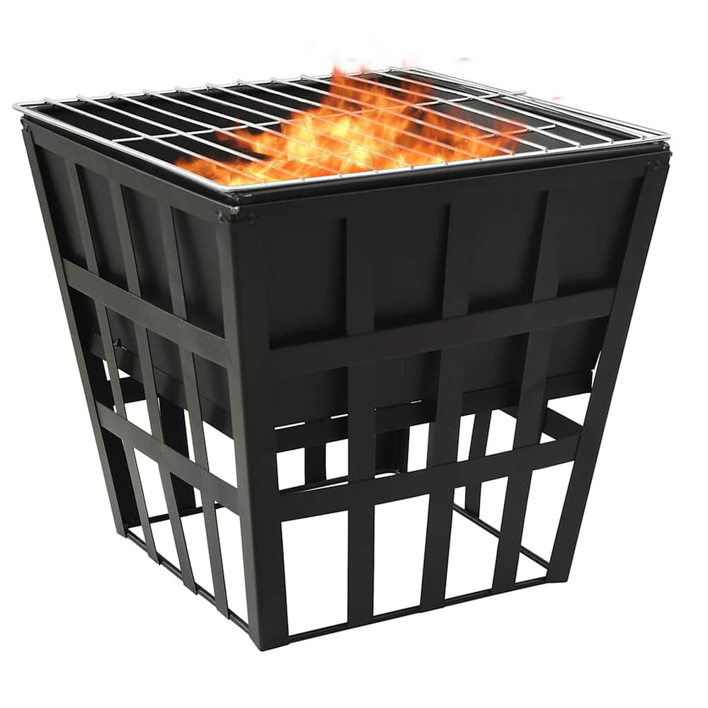 Fire pit-barbecue, 34x34x48cm, steel, 2-1