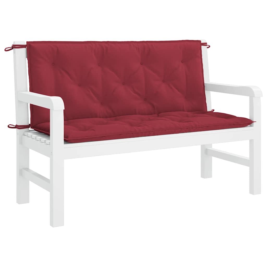 Sodo suoliuko pagalvėlė, vyno raudona, 120x(50+50)x7cm, audinys