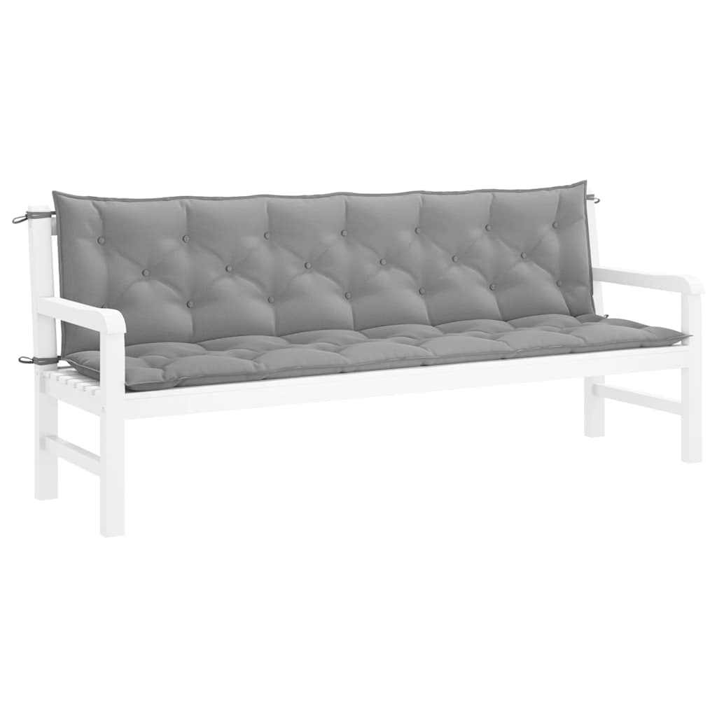 Sodo suoliuko pagalvėlė, pilka, 200x(50+50)x7cm, audinys