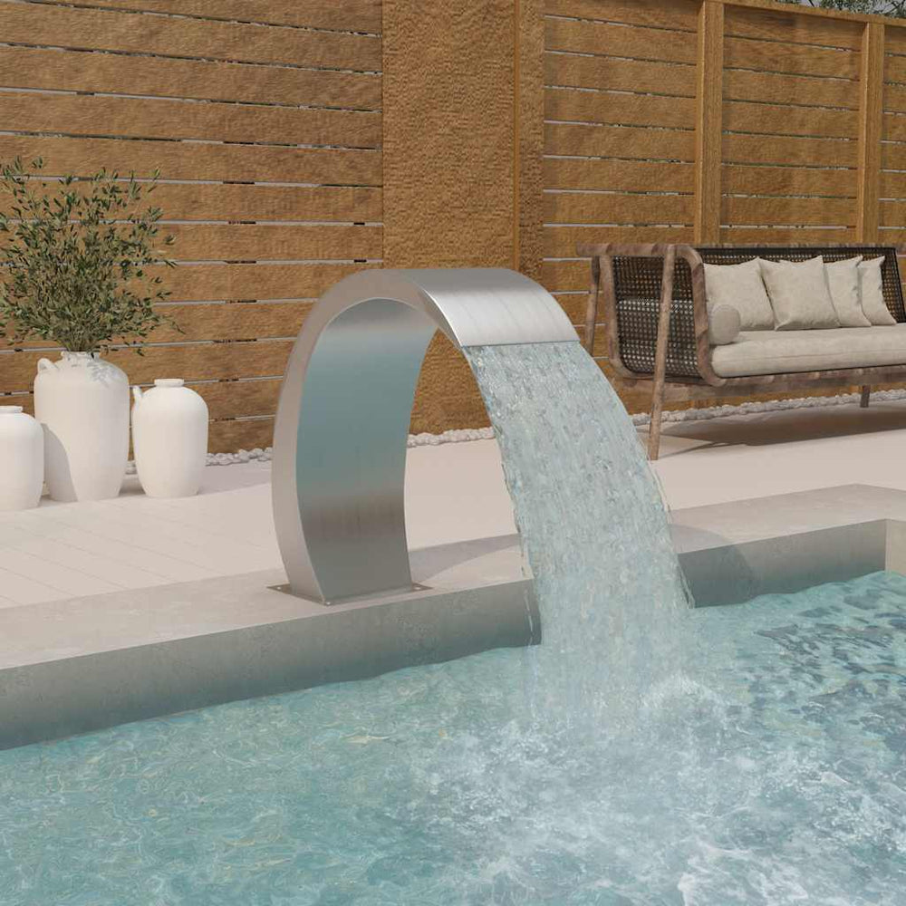 Pool Fountain with LED, 22x60x70cm, 304 Stainless Steel