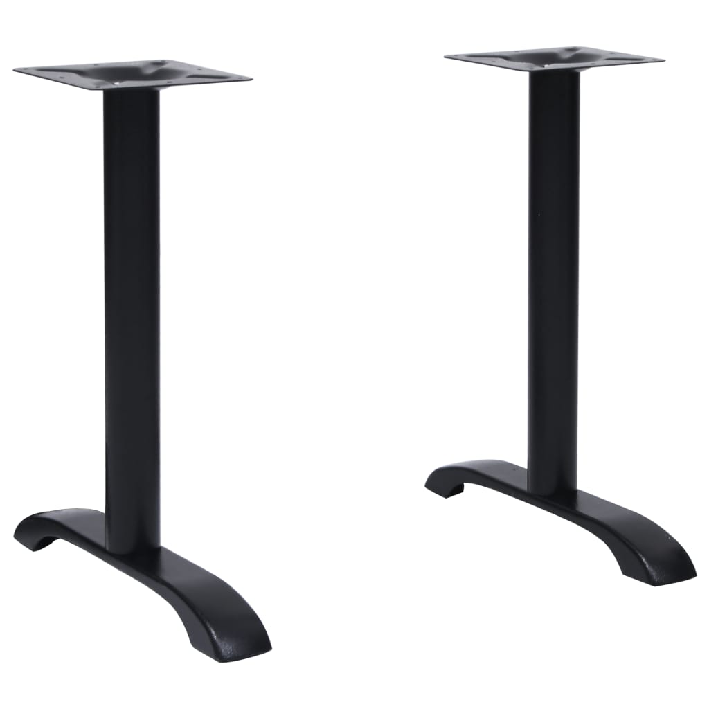 Bistro stalo kojos, 2 vnt., juodos, 61x8x72 cm, ketaus