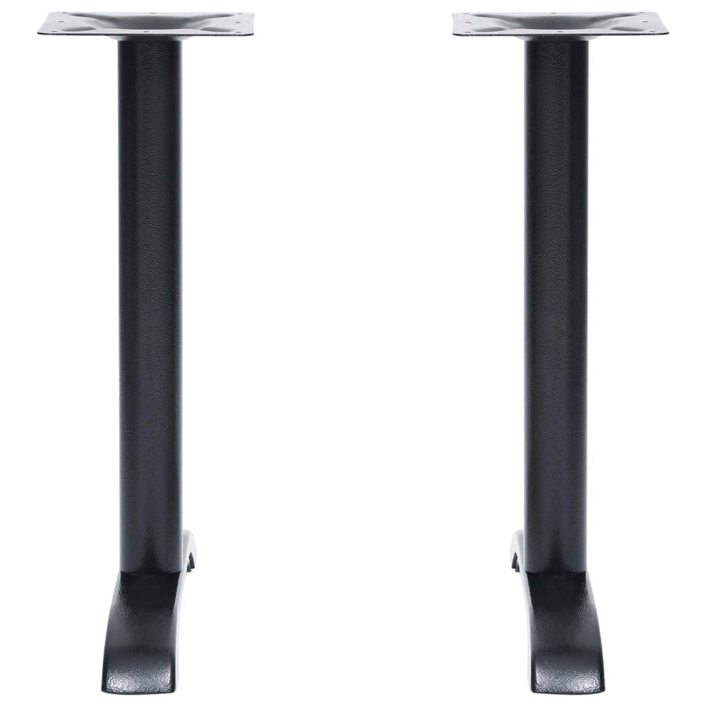 Bistro stalo kojos, 2 vnt., juodos, 61x8x72 cm, ketaus