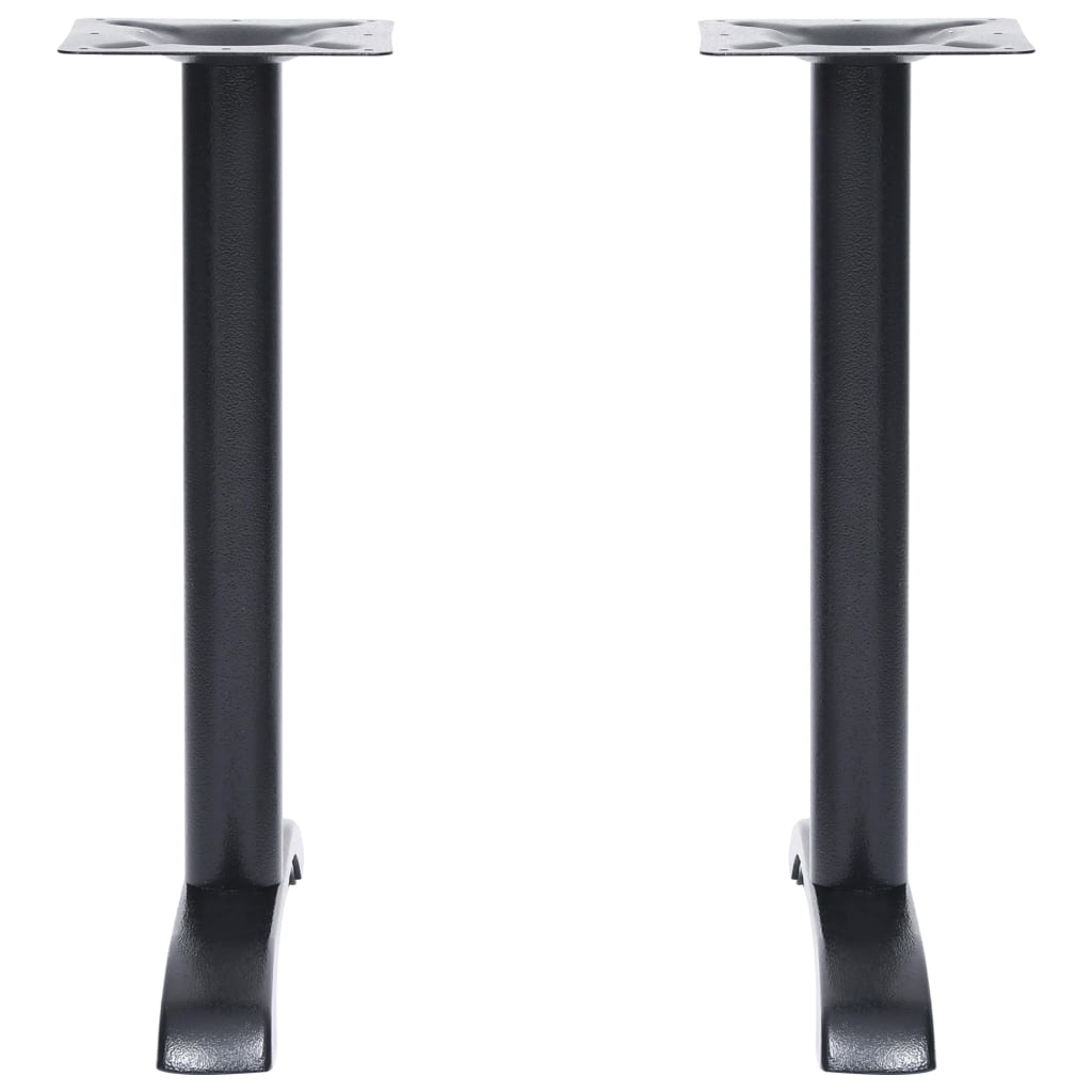Bistro stalo kojos, 2 vnt., juodos, 61x8x72 cm, ketaus