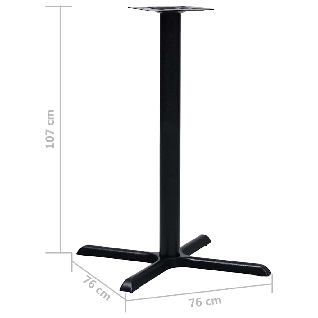 Bistro table leg, black, 76x76x107cm, cast iron
