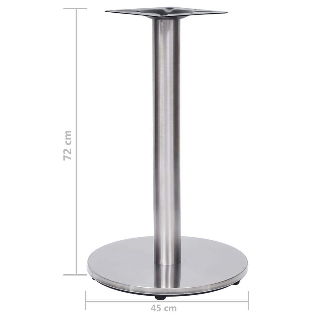 Bistro table leg, silver, diameter 45x72cm, steel