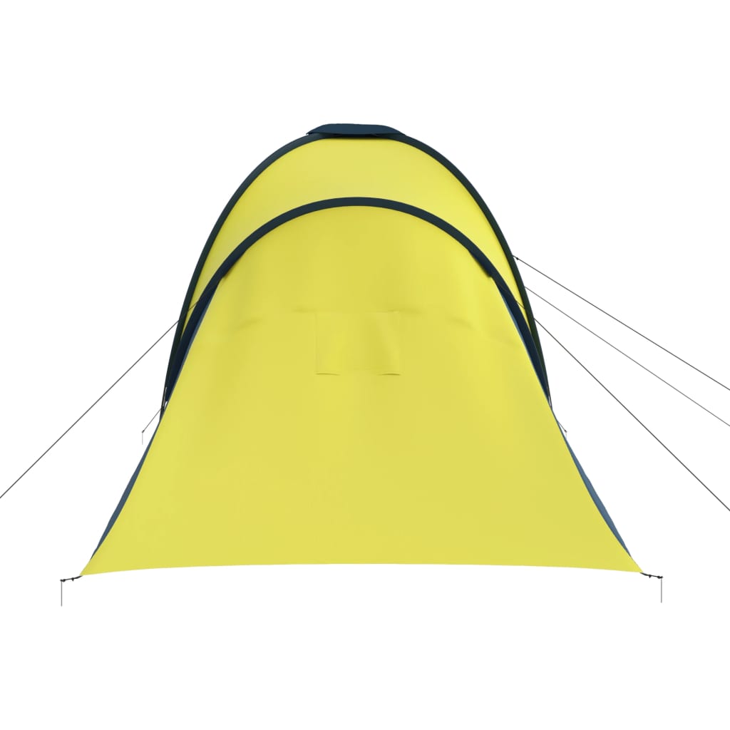 Camping tent, blue and yellow, 6-person
