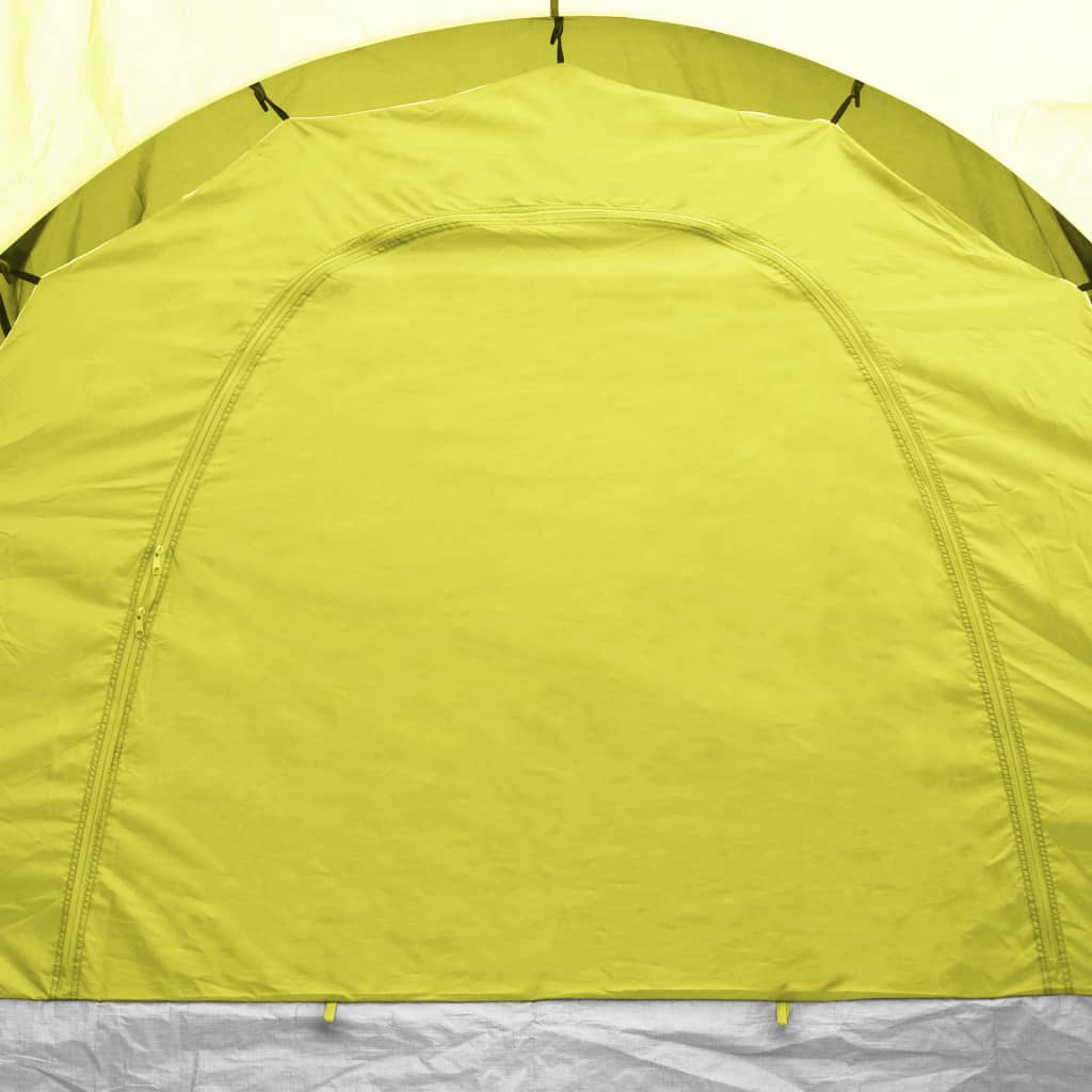 Camping tent, blue and yellow, 6-person