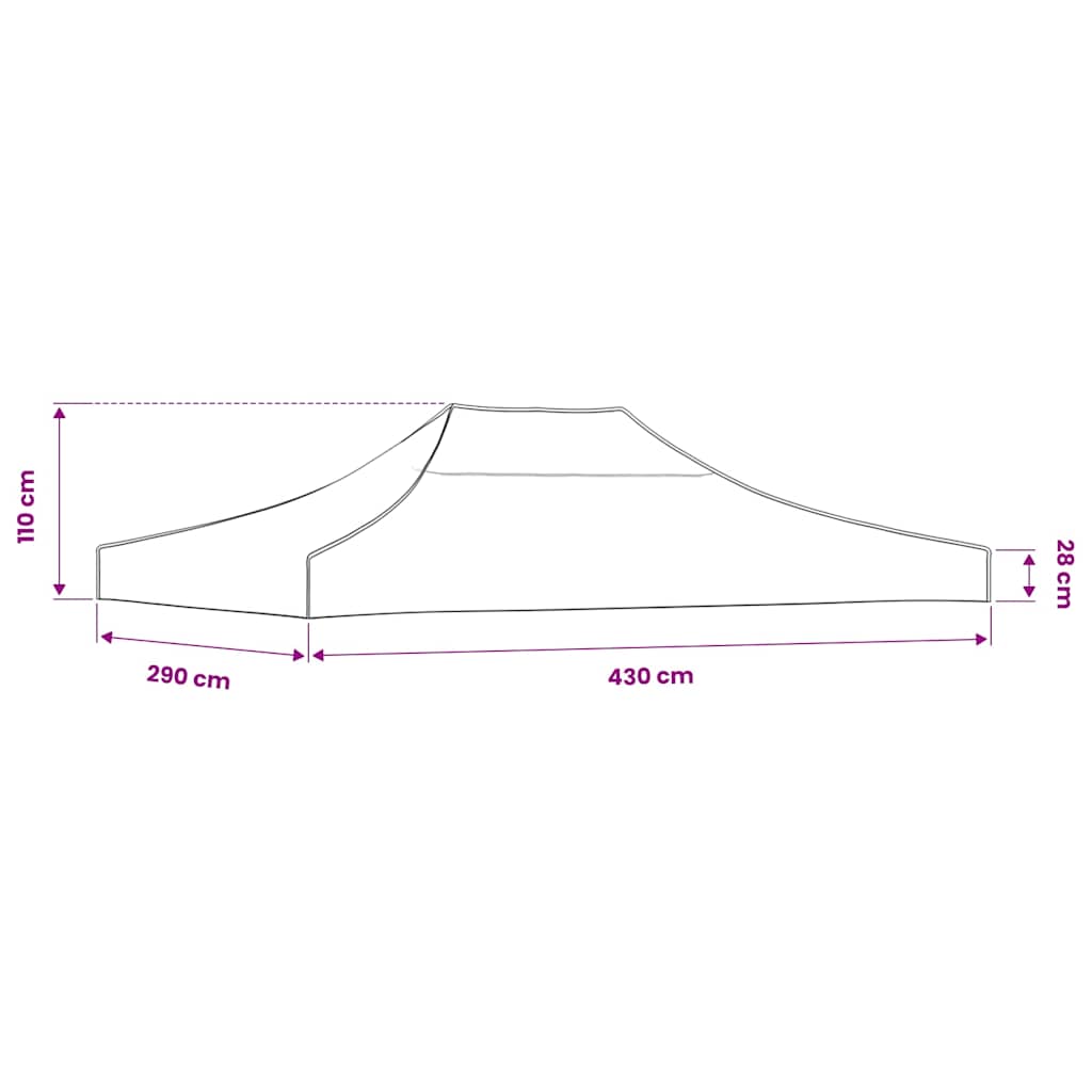 Proginės palapinės stogas, antracito spalvos, 4,5x3m, 270 g/m²