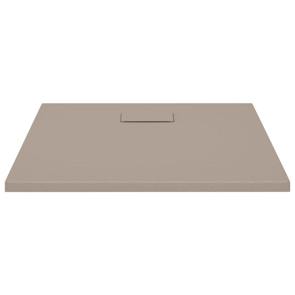 Shower tray, brown, 80x80 cm, cast sheet compound