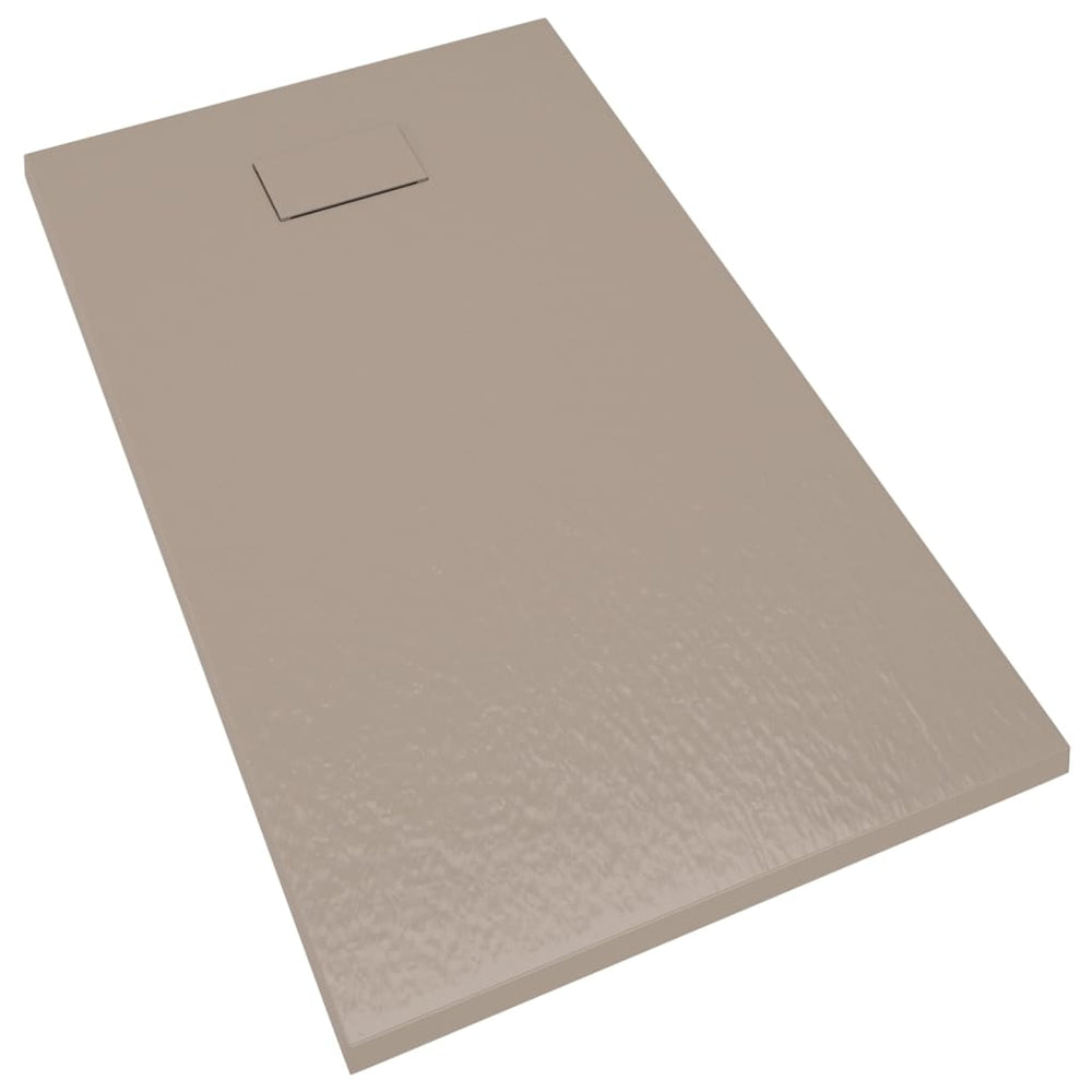 Shower tray, brown, 120x70cm, cast sheet compound