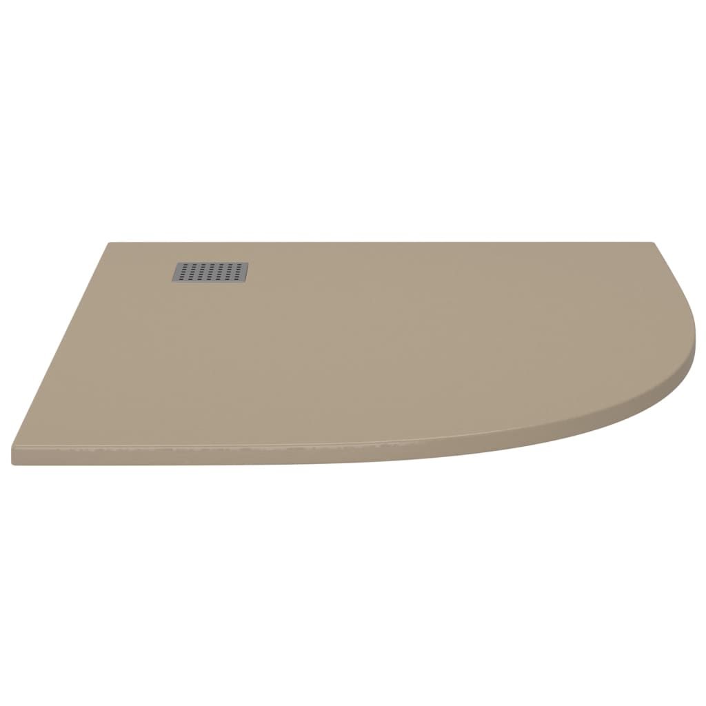 Shower tray, brown, 90x90cm, cast sheet compound