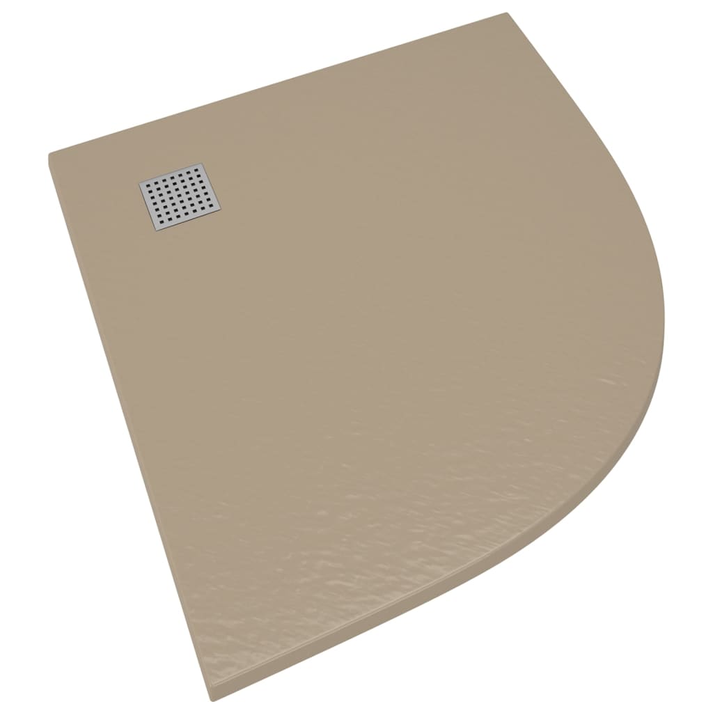 Shower tray, brown, 90x90cm, cast sheet compound