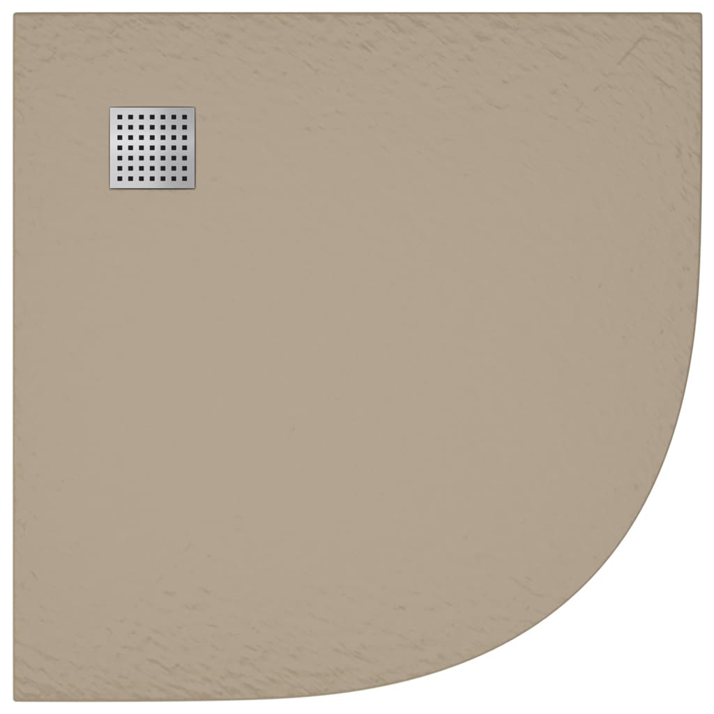 Shower tray, brown, 90x90cm, cast sheet compound