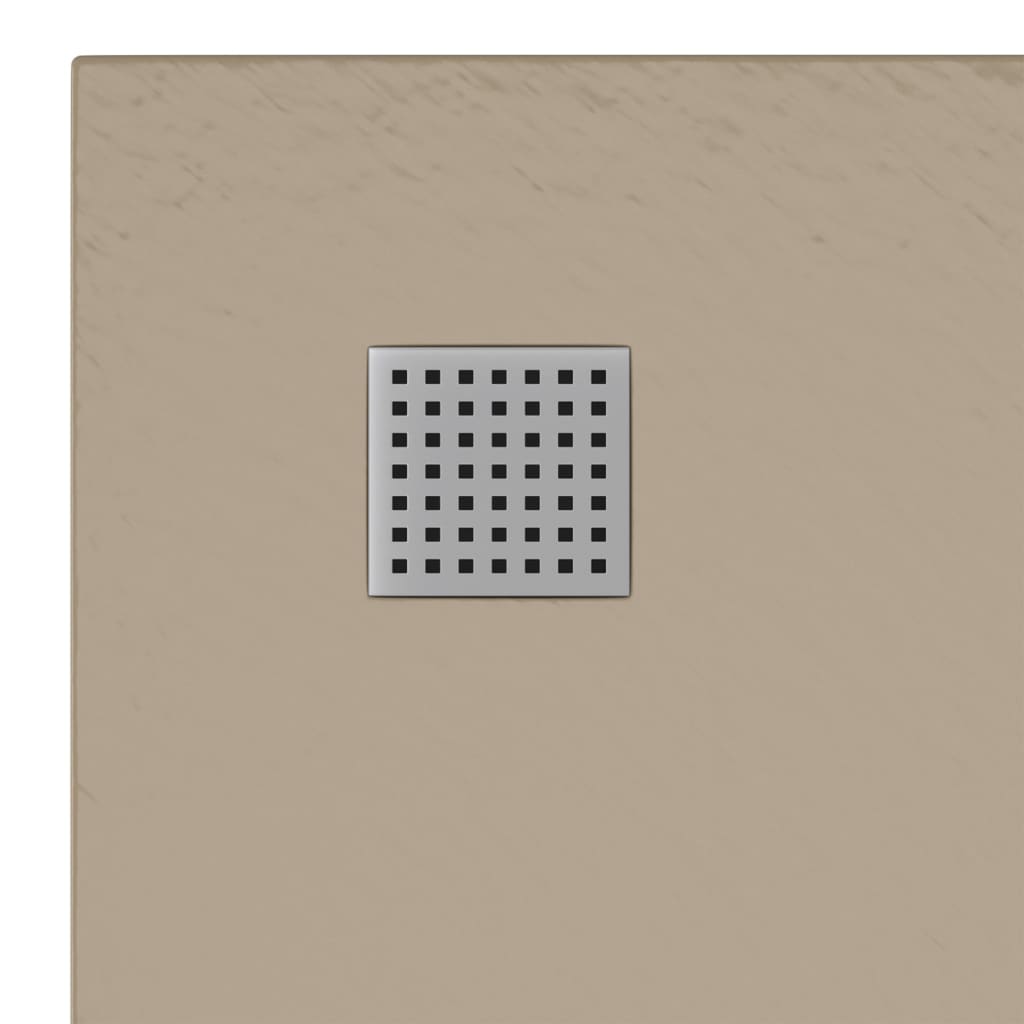 Shower tray, brown, 90x90cm, cast sheet compound