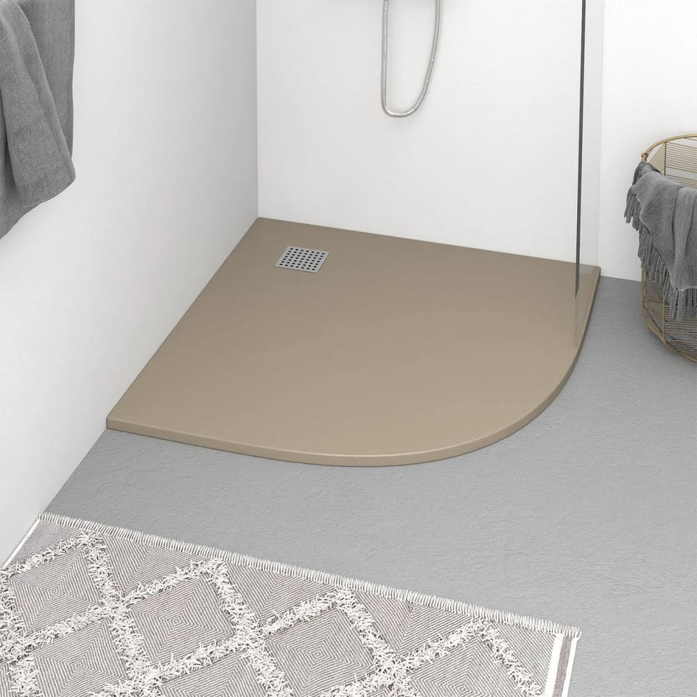 Shower tray, brown, 90x90cm, cast sheet compound