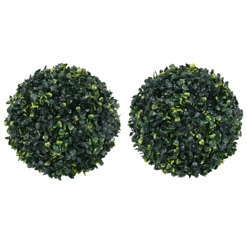 Artificial boxwood shrubs, 2 pcs, 45cm, ball-shaped