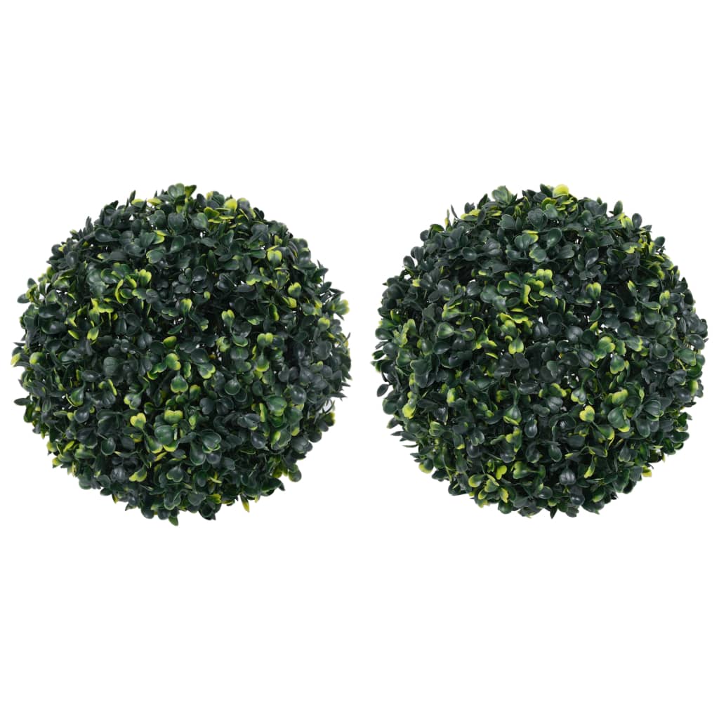Artificial boxwood shrubs, 2 pcs, 45cm, ball-shaped