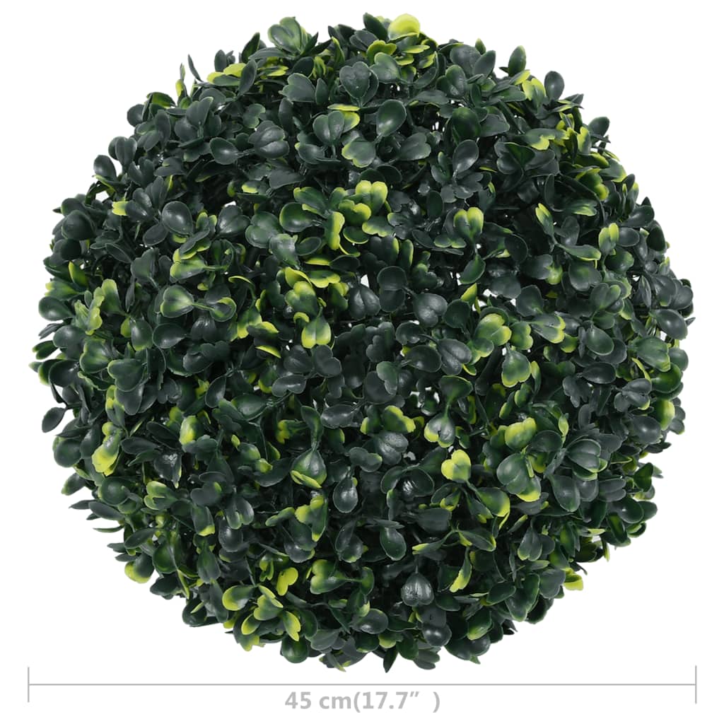 Artificial boxwood shrubs, 2 pcs, 45cm, ball-shaped