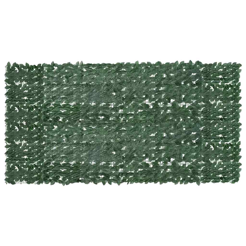 Balkono pertvara, 300x150cm, su tamsiai žaliais lapais