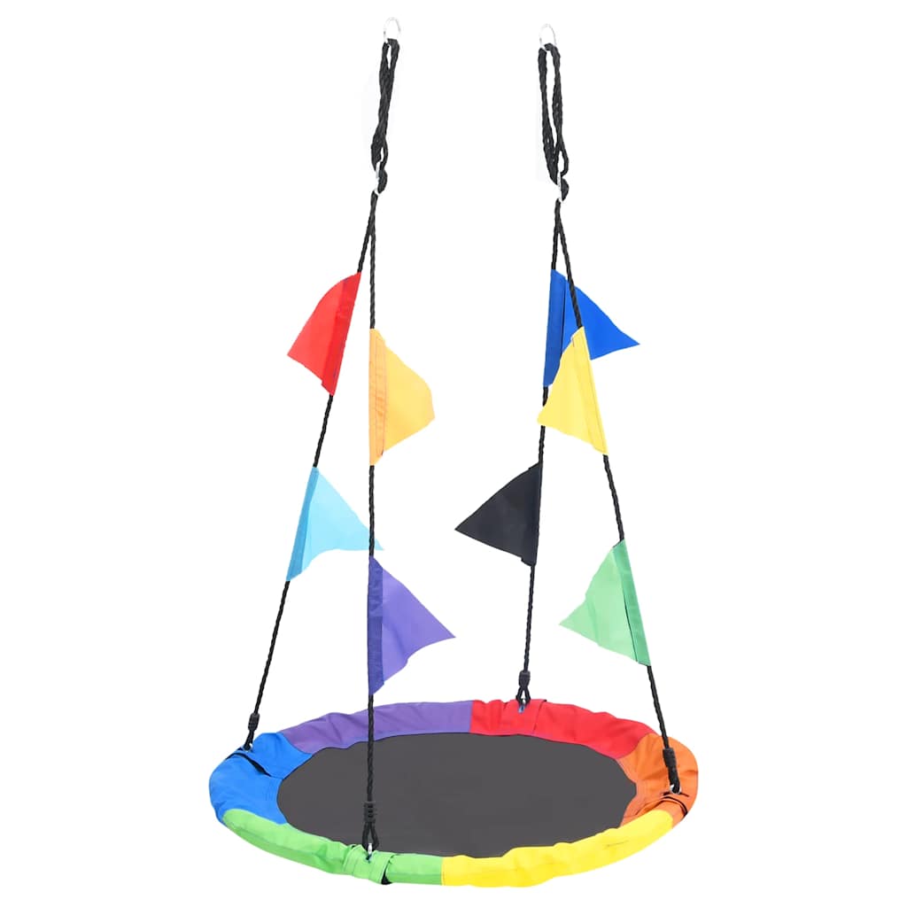 Swing with flags, rainbow-coloured, 100cm