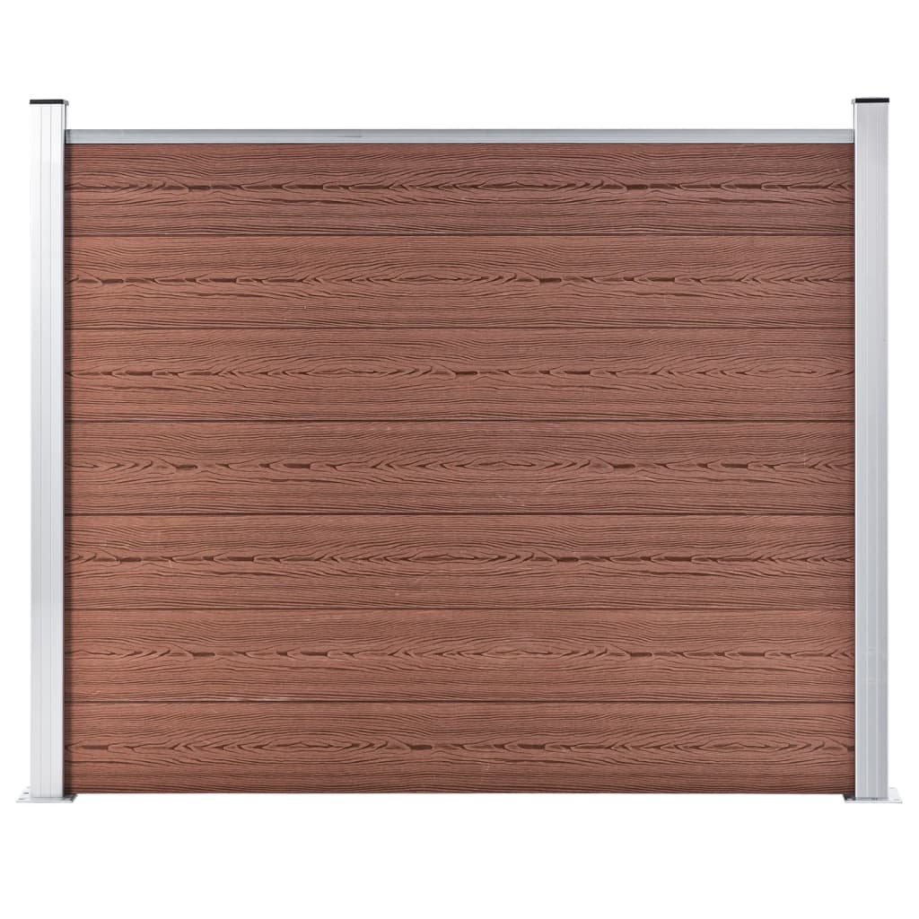 Fence segment, brown, 180x146cm, WPC