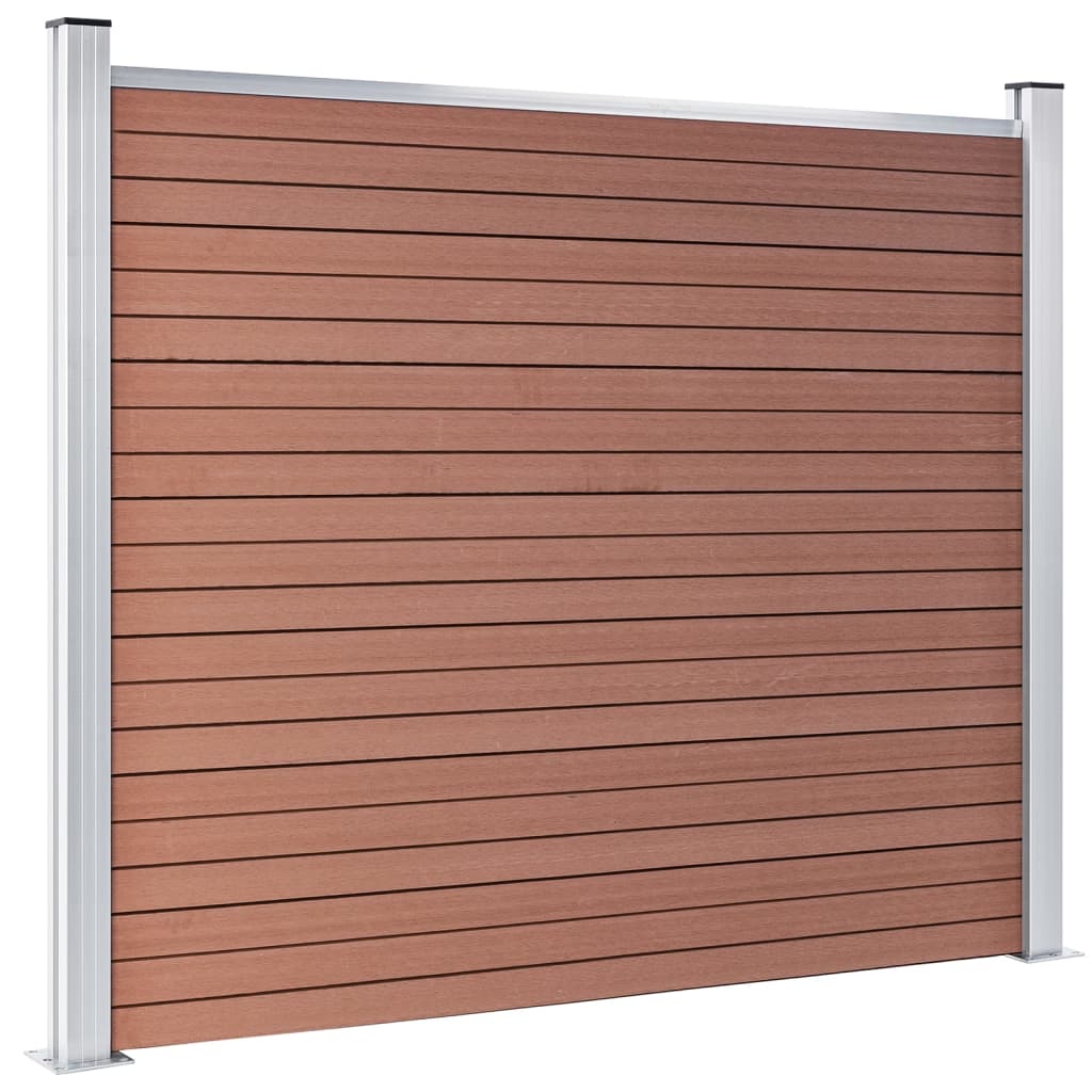 Fence segment, brown, 180x146cm, WPC