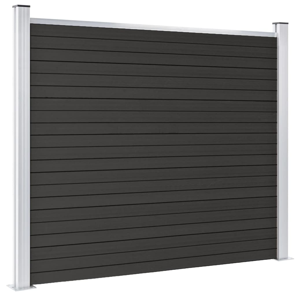 Fence panel, grey, 180x146cm, WPC