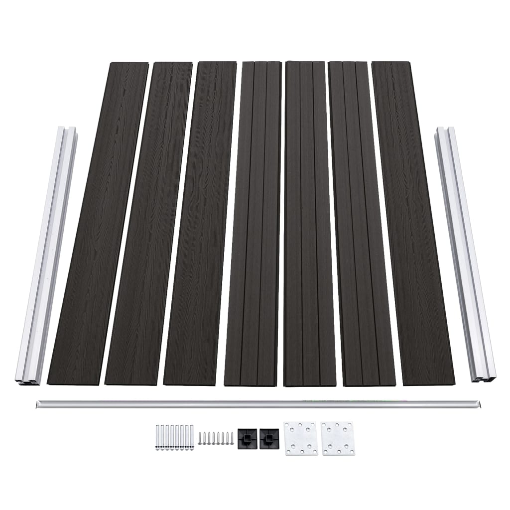 Fence panel, grey, 180x146cm, WPC