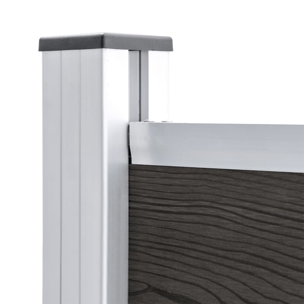 Fence panel, grey, 180x146cm, WPC