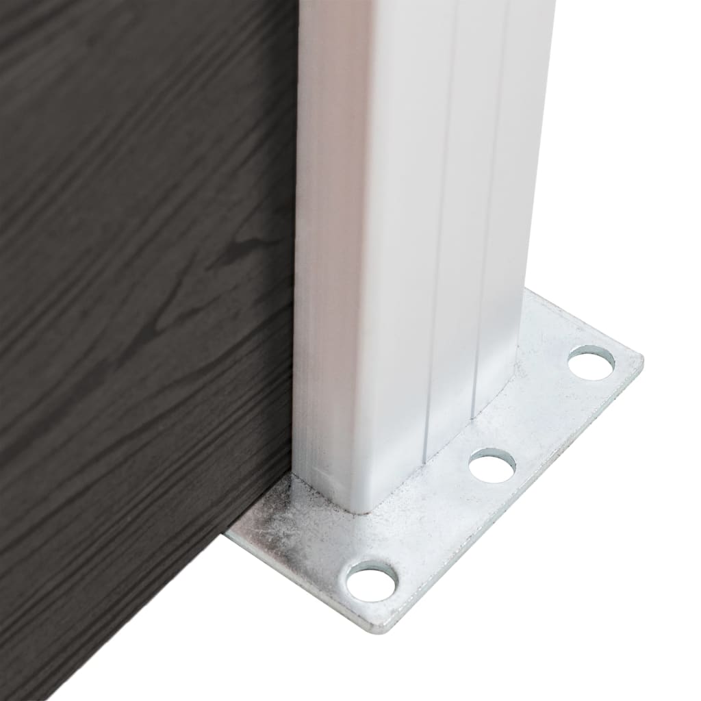 Fence panel, grey, 180x146cm, WPC
