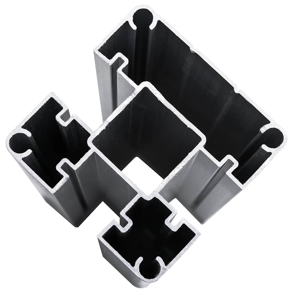Fence panel, black, 175x146cm, WPC