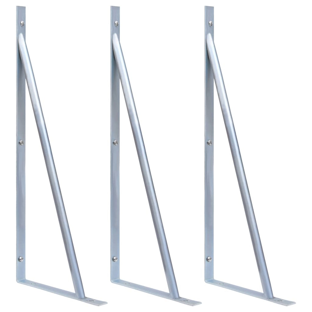 Fence posts, 3 pcs., galvanized steel