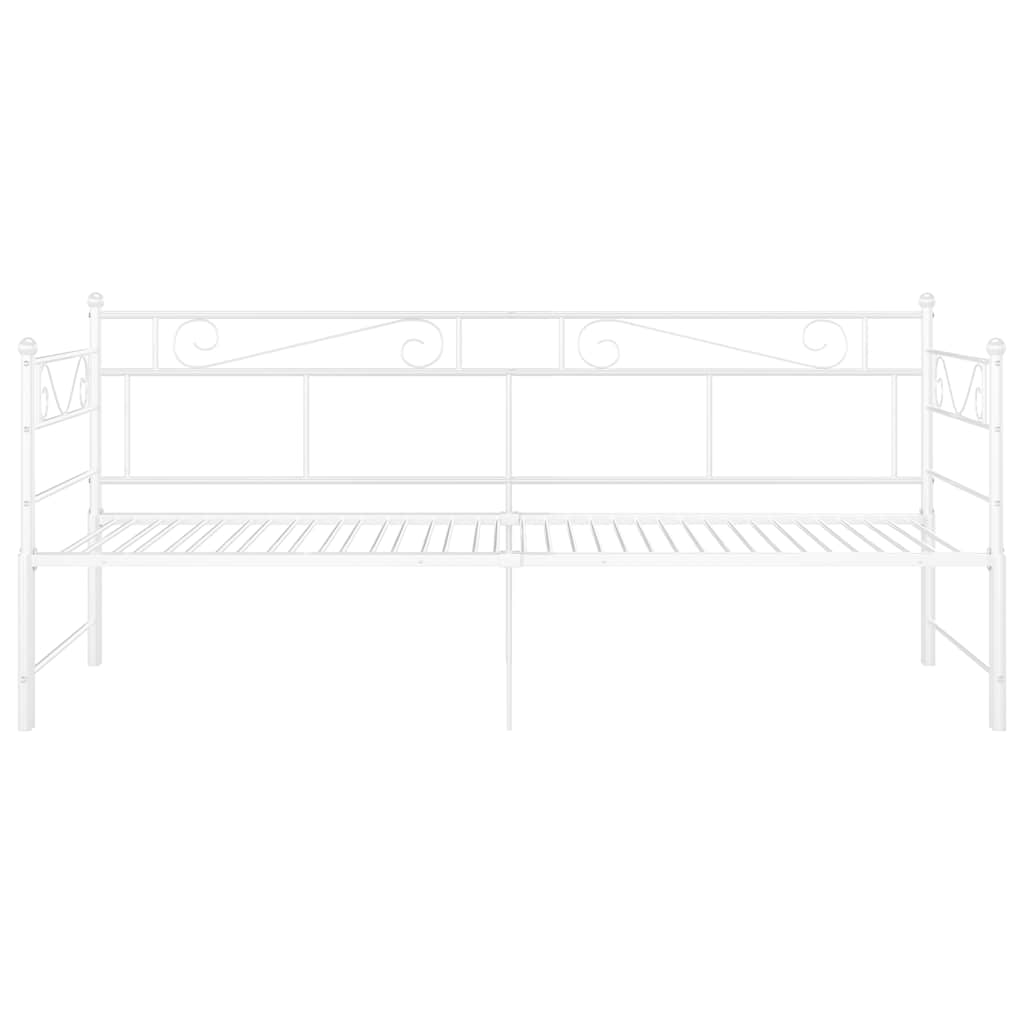 Ištraukiamos sofos-lovos rėmas, baltas, 90x200cm, metalas