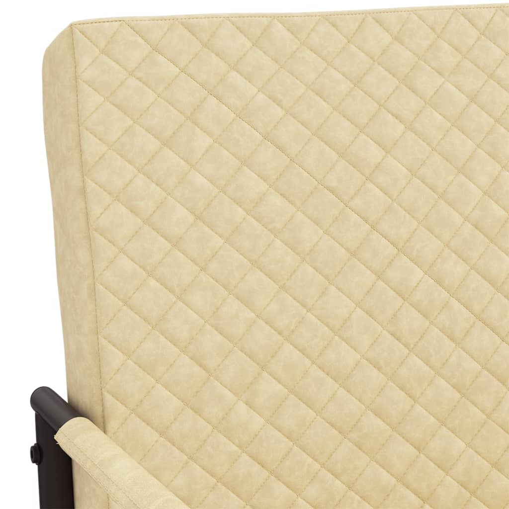 Cantilever chair, cream, artificial leather