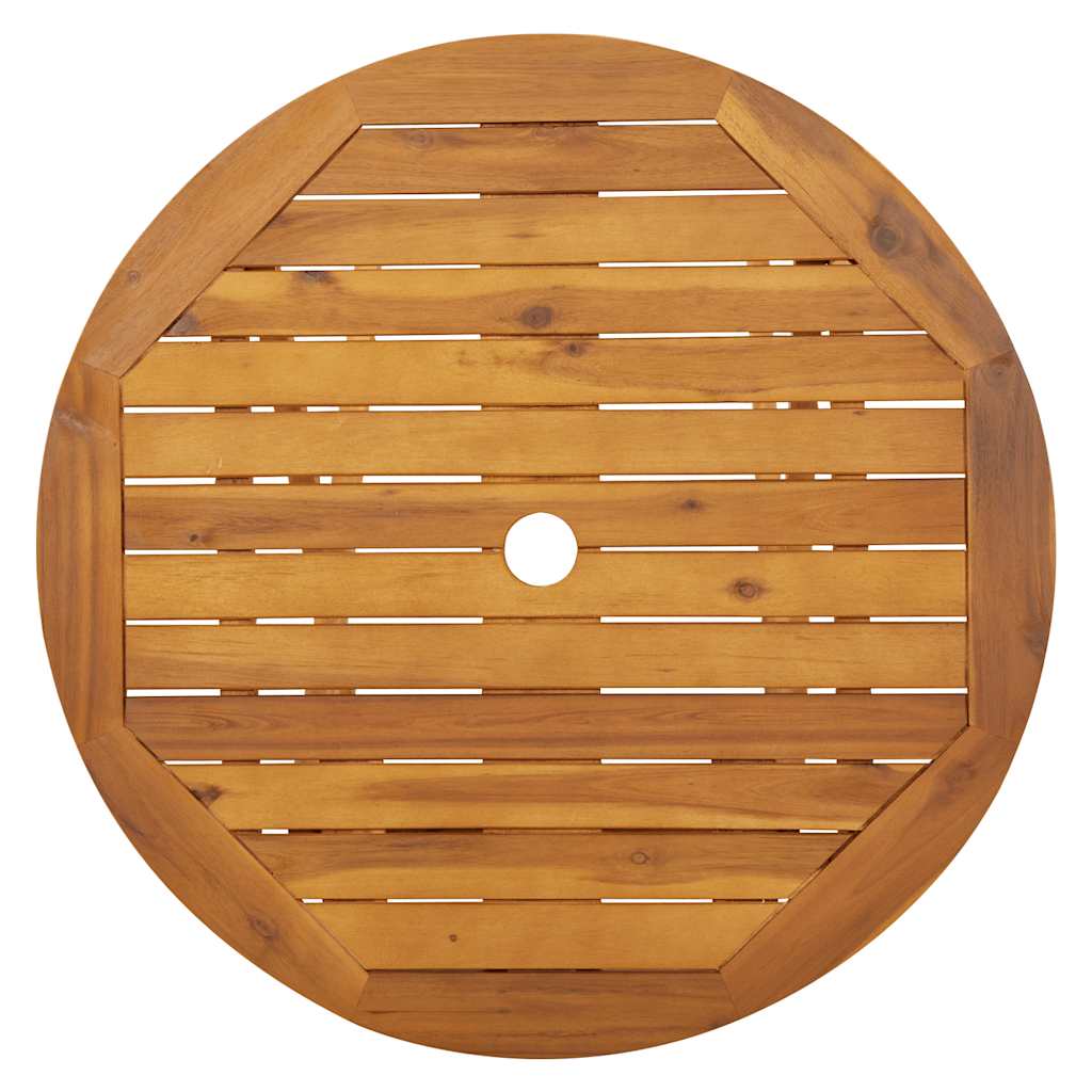 Folding garden table, 70cm, solid acacia wood