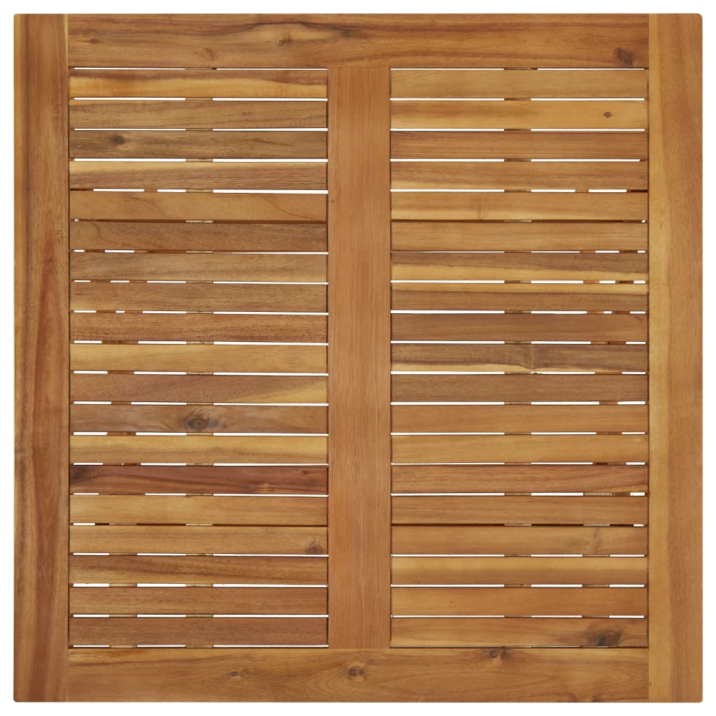 Sulankstomas sodo stalas, 90x90x75cm, akacijos medienos masyvas