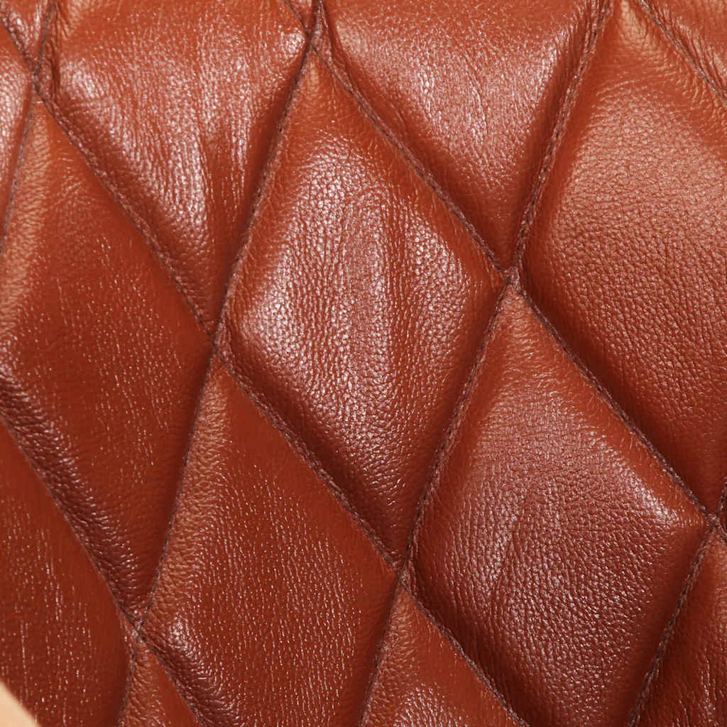 Armchair, brown, genuine leather and solid mango wood