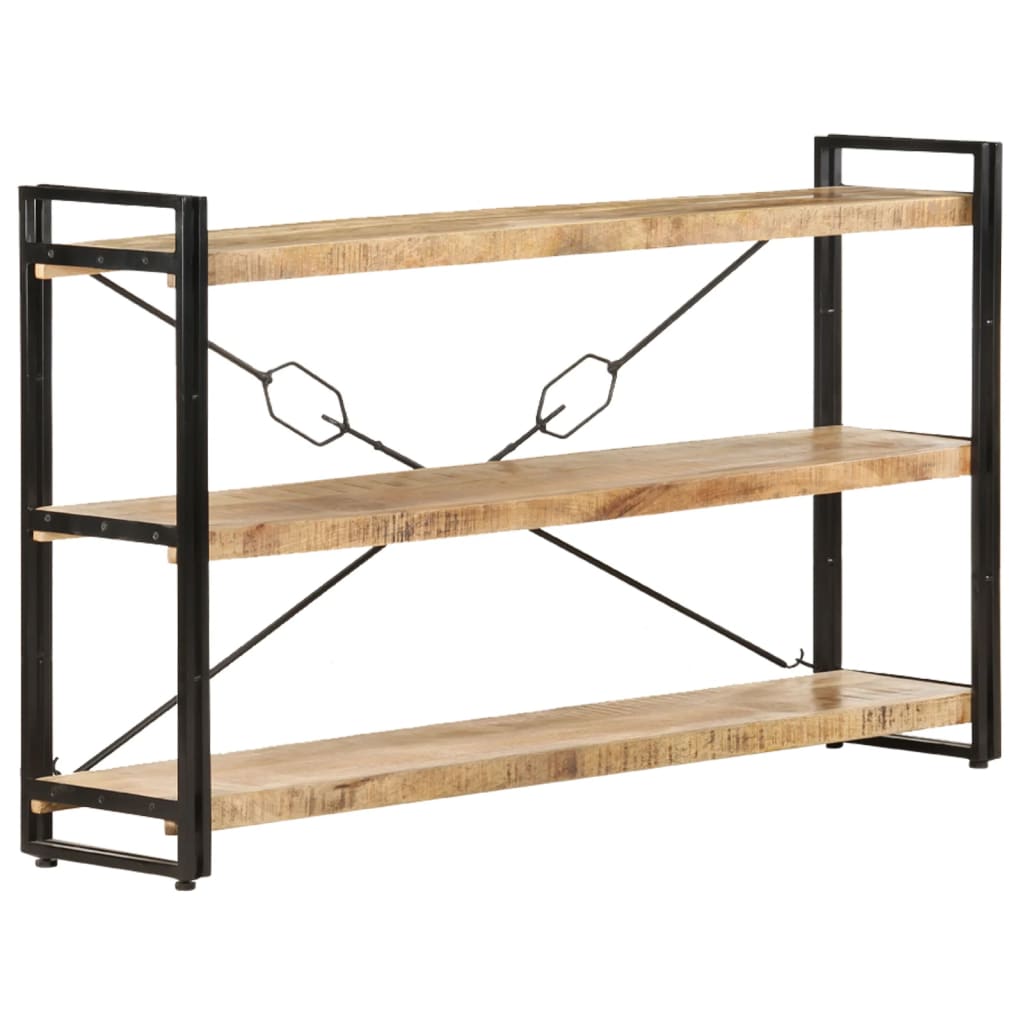 Bookcase, 3-tier, 140x30x80cm, solid mango wood