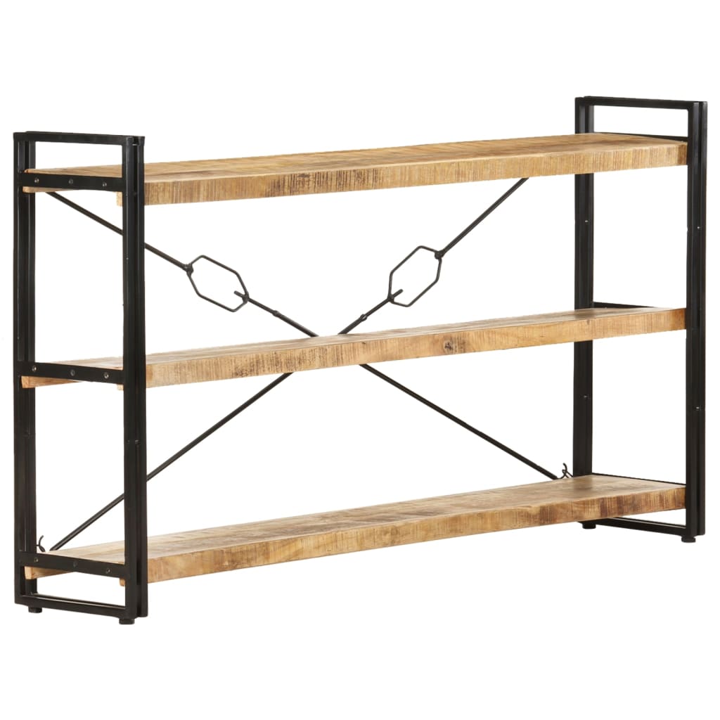 Bookcase, 3-tier, 140x30x80cm, solid mango wood