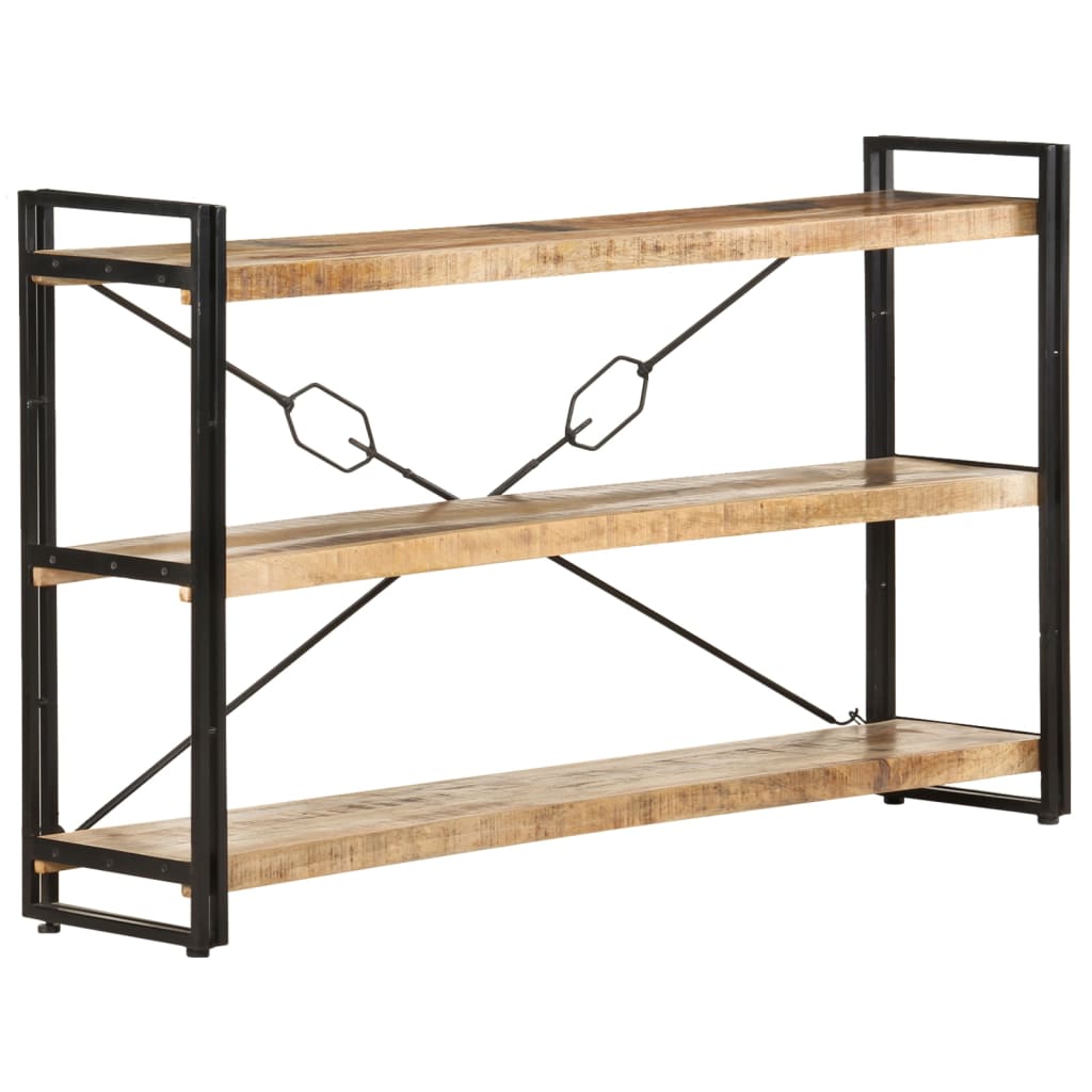 Bookcase, 3-tier, 140x30x80cm, solid mango wood