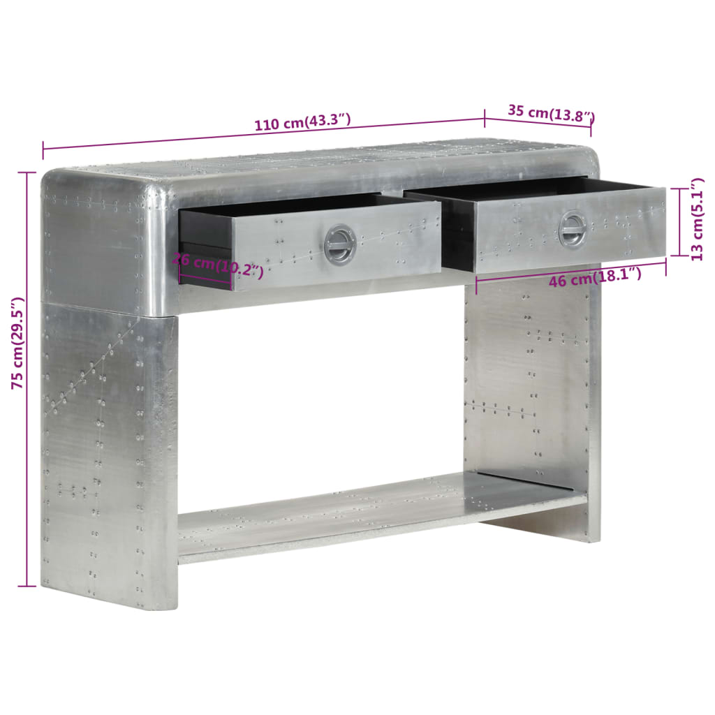 Aviator display cabinet 110x35x75 cm, metal