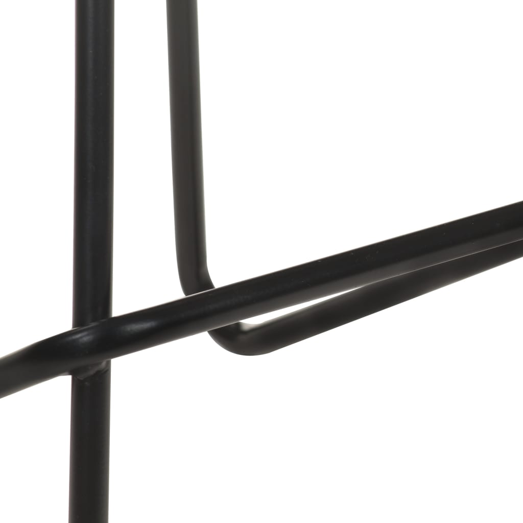 Bar stools, 2 pcs., black, genuine leather