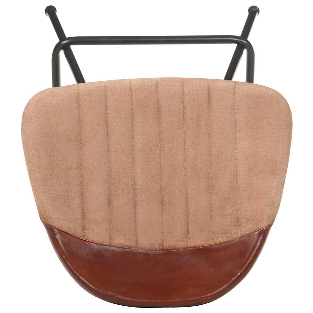 Bāra krēsli, 4 gab., brūnā krāsā, dabīgā āda