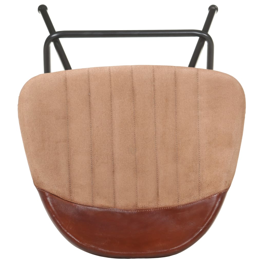 Bāra krēsli, 4 gab., brūnā krāsā, dabīgā āda