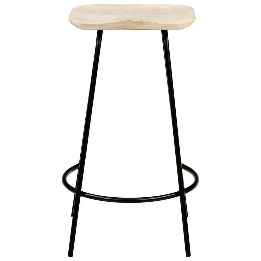 Bar stools, 2 pcs, solid mango wood