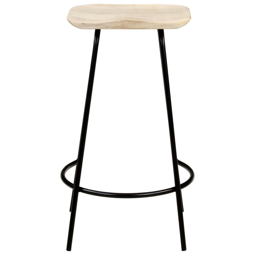 Bar Stools, 4 pcs, Solid Mango Wood