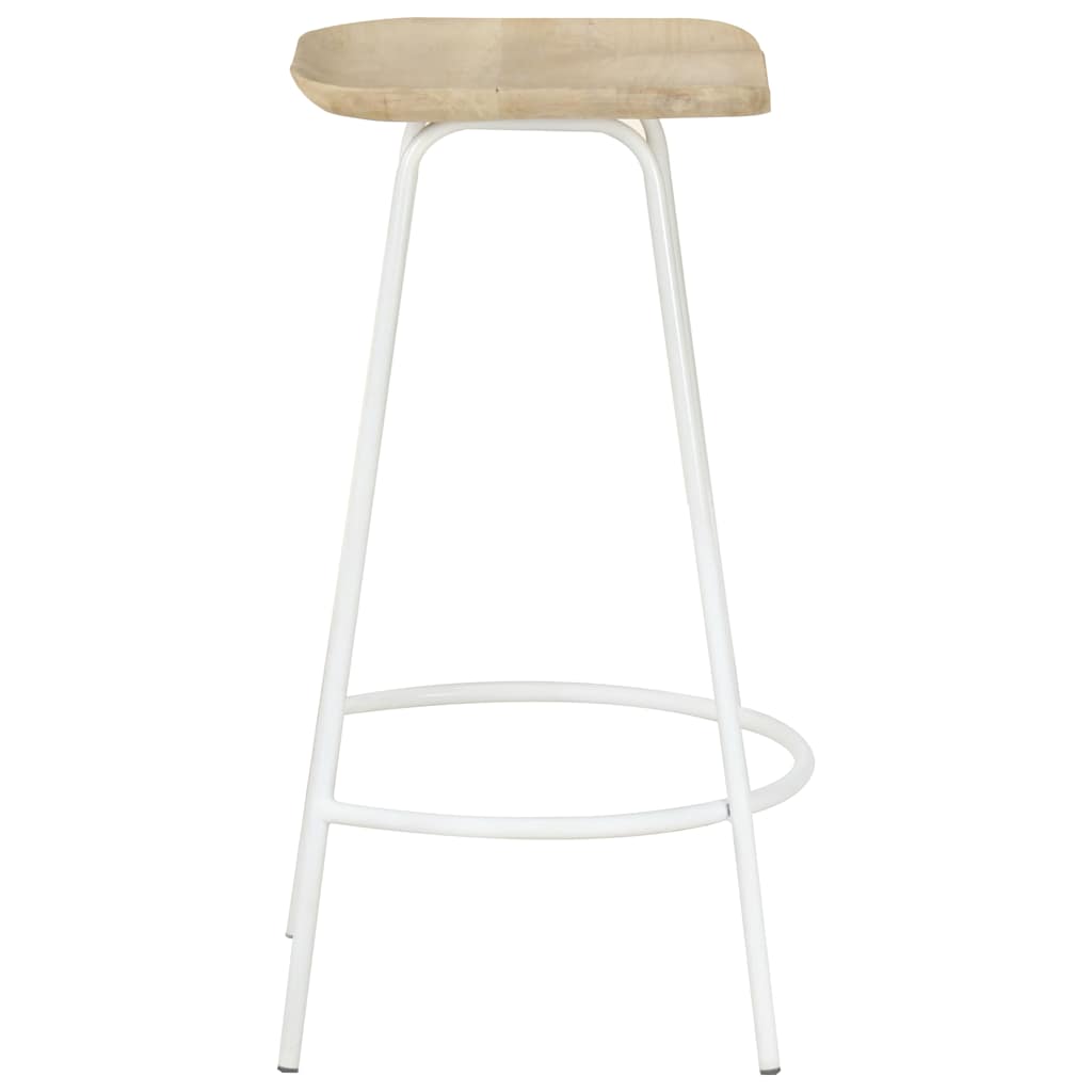 Bar stools, 2 pcs, solid mango wood